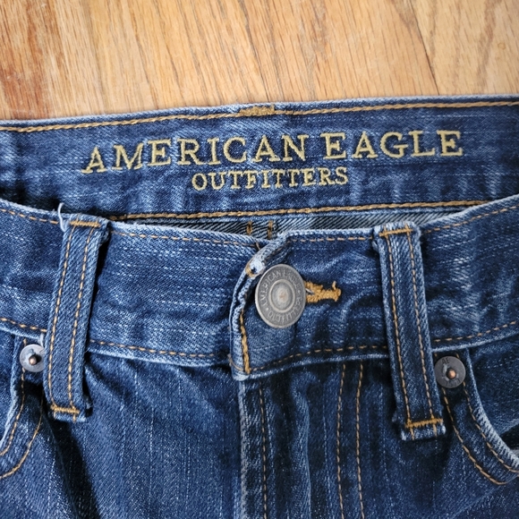American Eagle Outfitters Dark Blue Straight Jeans Size 30X36 - Picture 7 of 9